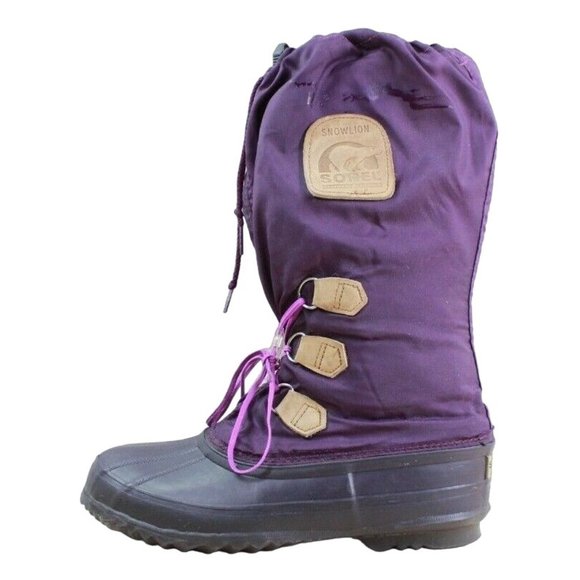 Vintage Sorel Snow Insulated Removable Felt Liners Laced Snow Winter Boot Size 8 - Picture 1 of 9